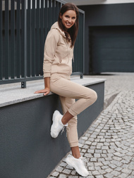 Жіночий спортивний костюм з двох частин Бежева OZONEE O/MB2038/21