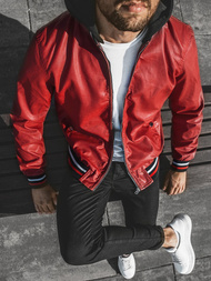 Kurtka skórzana męska bordowa OZONEE N/6188Z