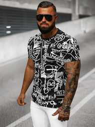 T-shirt męski czarny OZONEE O/T1269/3