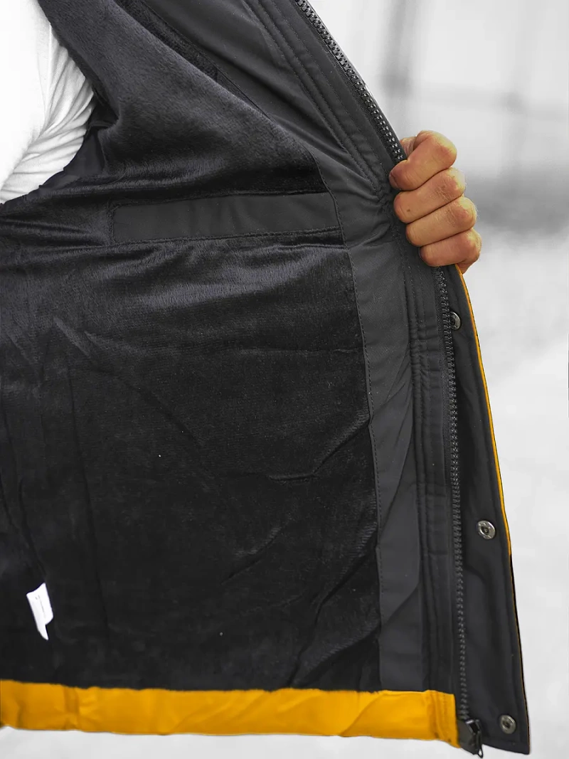 Kurtka zimowa męska pikowana żółta OZONEE JS/M8103