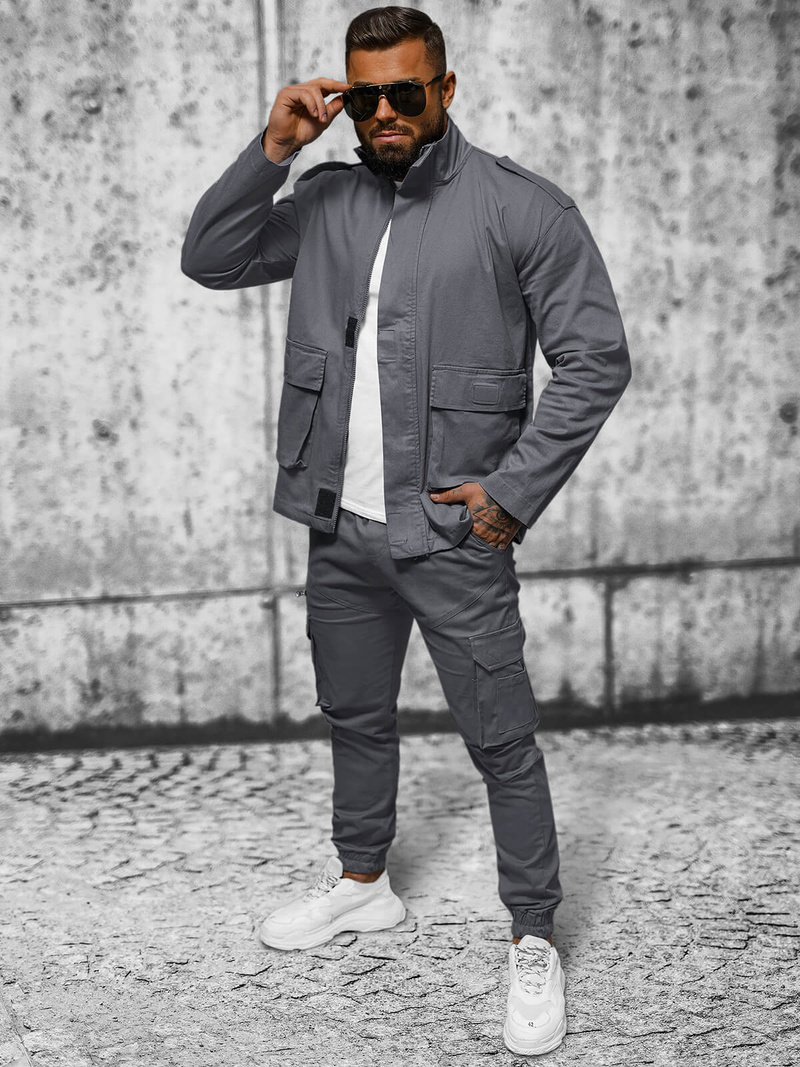 Kurtka męska grafitowa OZONEE O/G3035