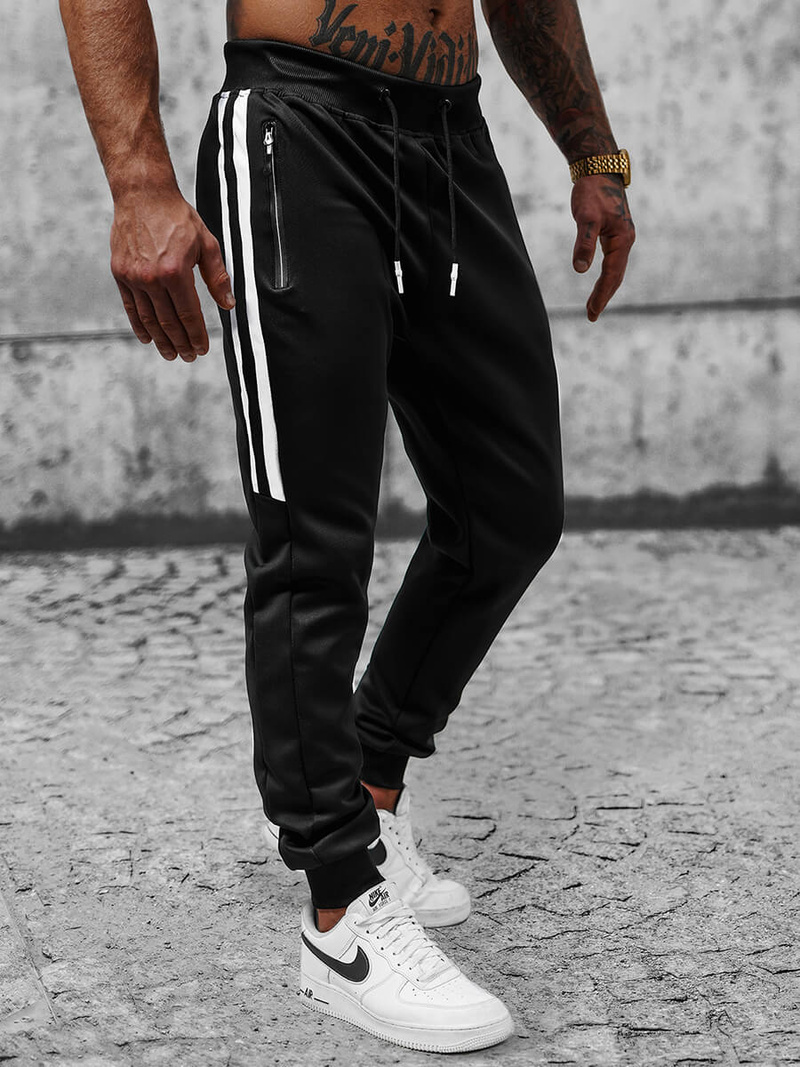 Штани Cпортивні Чоловічі Чорнi OZONEE JS/8K181