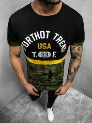 T-Shirt męski czarny OZONEE JS/SS10983Z