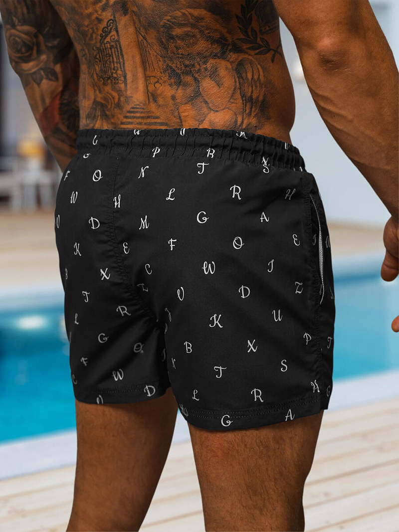 Spodenki kąpielowe męskie czarne OZONEE O/MTK3218