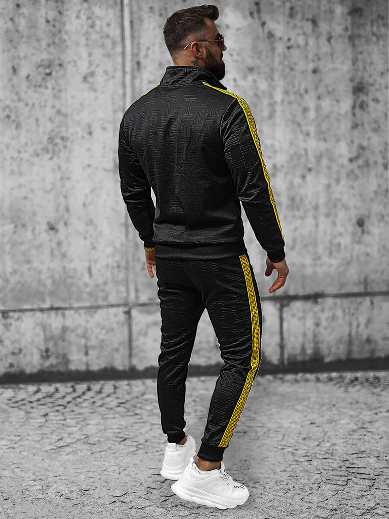 Komplet dresowy męski czarny OZONEE O/3A163