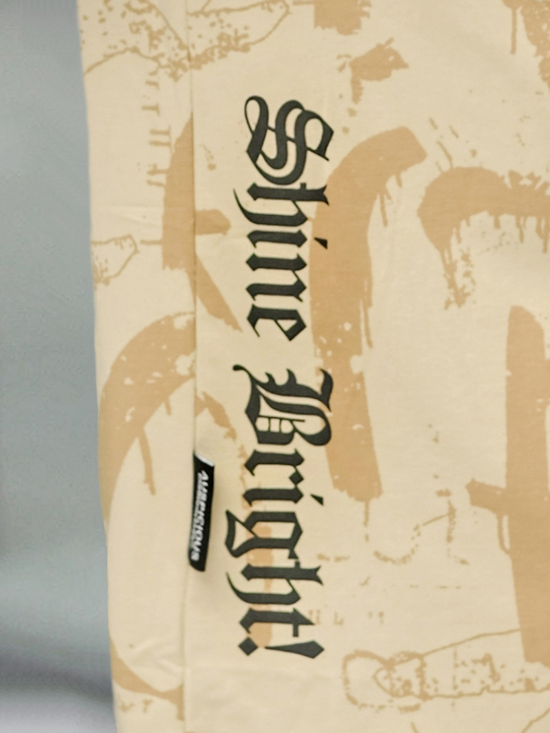 T-shirt męski loose fit beżowy OZONEE O/YN2/621