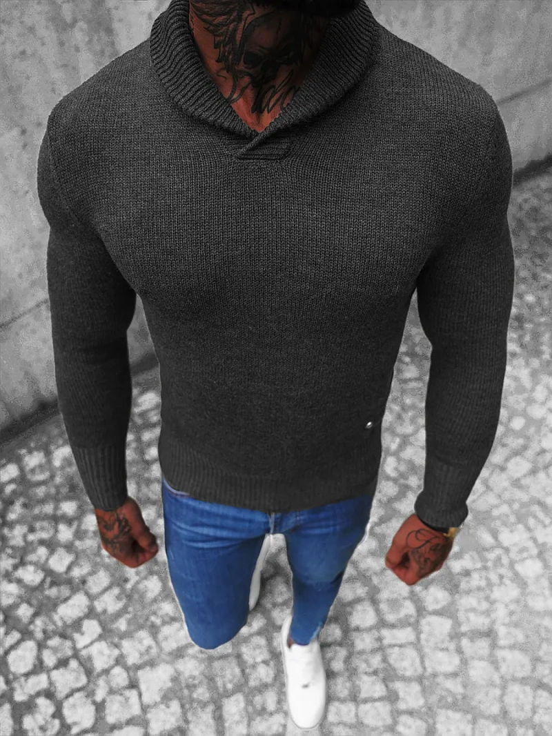 Светр чоловічій графіт OZONEE NB/MM6018/3