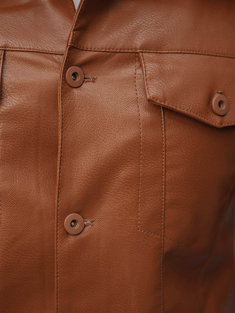 Куртка шкіряна чоловіча Гiрчична OZONEE O/8830/3