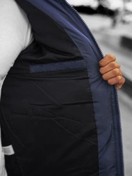 Kurtka zimowa męska pikowana granatowa OZONEE JS/M8107