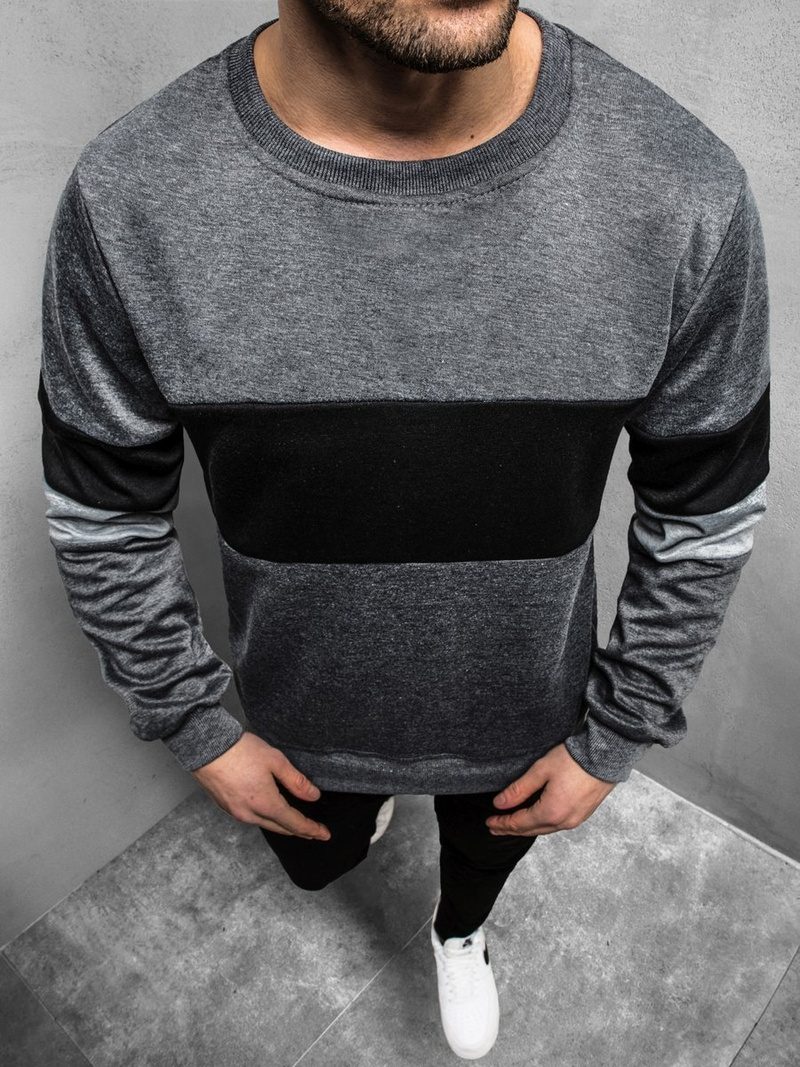 Bluza męska grafitowa OZONEE JS/JZ11039Z