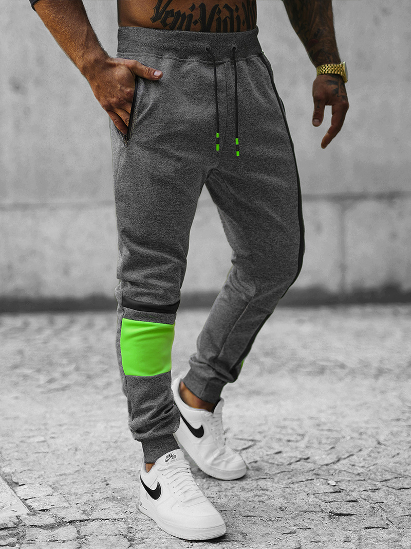 Spodnie dresowe męskie grafitowe OZONEE JS/K10132Z