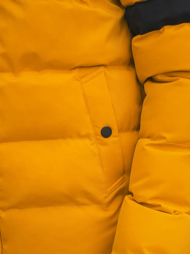Kurtka zimowa męska pikowana żółta OZONEE JS/M8103