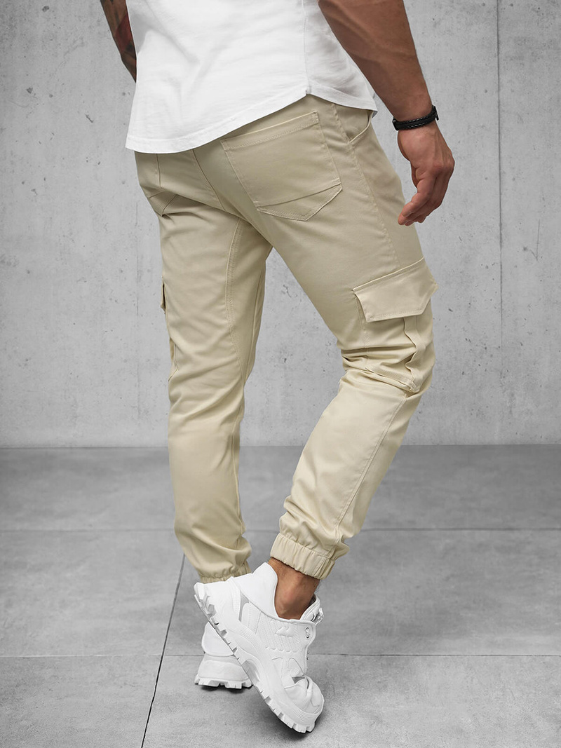 Штани чоловічі джоггери Бежевi OZONEE A/404