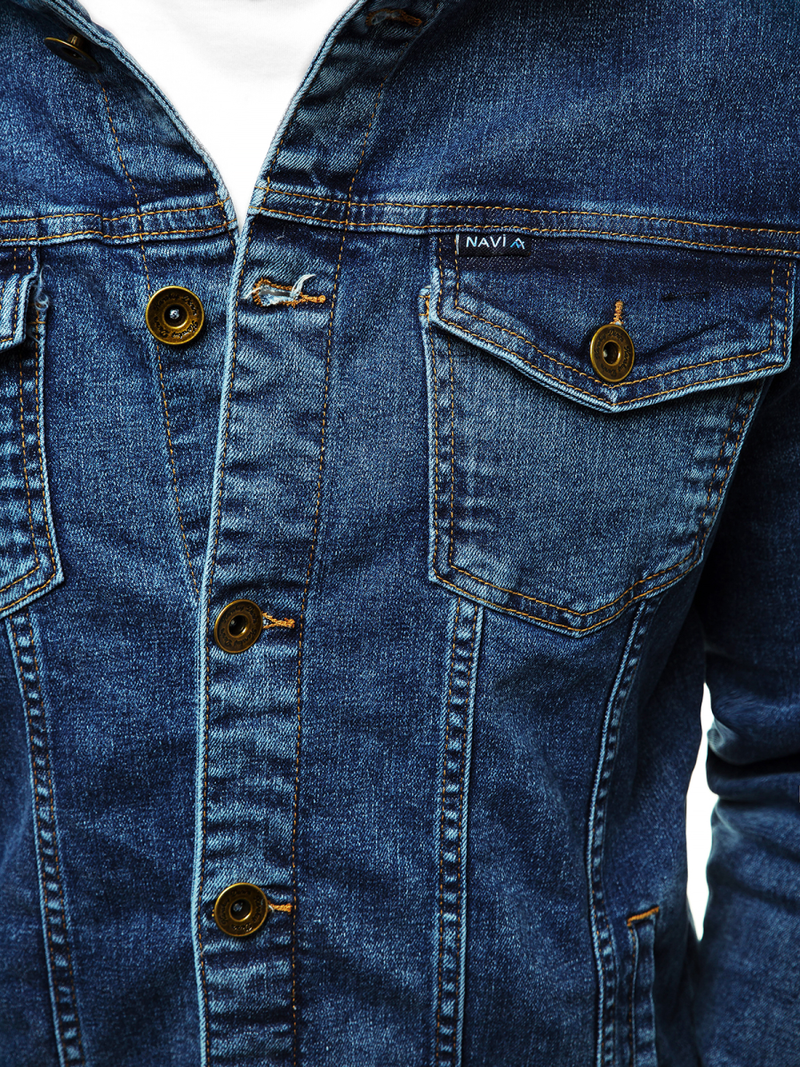 Kurtka męska jeans niebieska OZONEE BN/6076