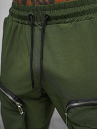 Spodnie męskie chino joggery khaki OZONEE O/PS5513