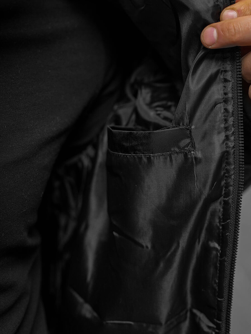 Kurtka męska pikowana czarna OZONEE JS/8M986/392