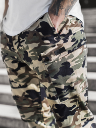 Штани чоловічі джоггери Бежевий-Камуфляж OZONEE O/11103