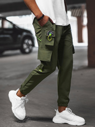 Spodnie męskie chino joggery khaki OZONEE O/CP149Z