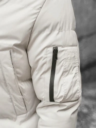 Kurtka zimowa męska pikowana jasno-beżowa OZONEE JS/M790/62