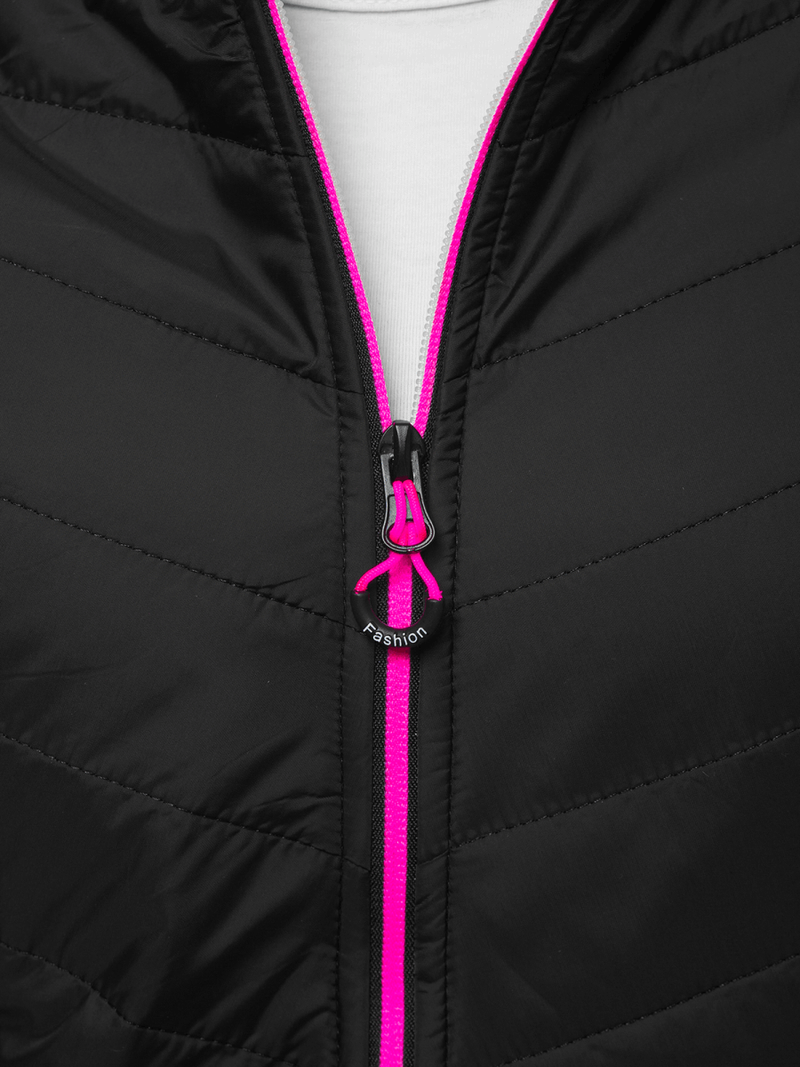 Kurtka damska z kapturem czarna OZONEE JS/KSW4011