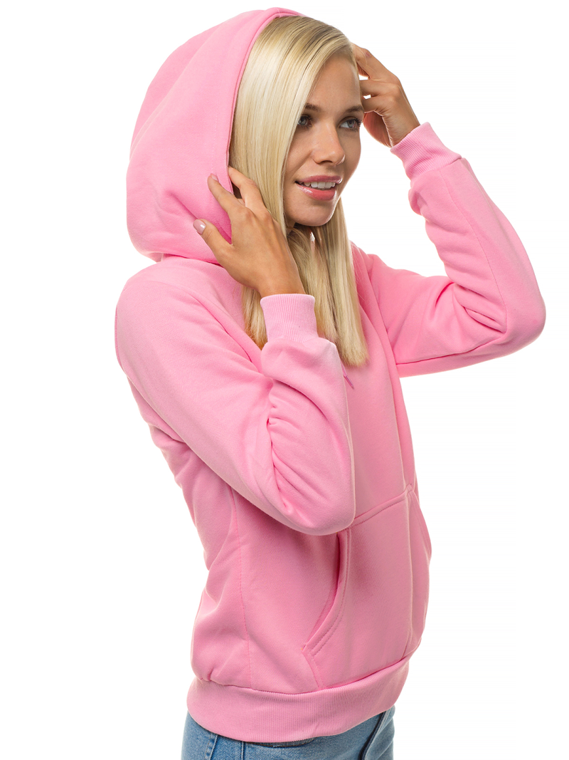 Bluza z kapturem damska rózowa OZONEE JS/KSW2038