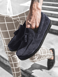 Buty męskie slip on granatowe o/kn07