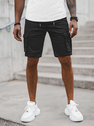 Spodenki męskie chino czarne OZONEE T/BB70011/1