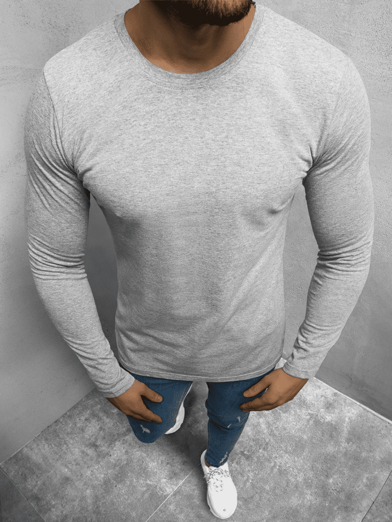 Longsleeve męski szary OZONEE O/1209Z