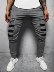 Spodnie męskie chino joggery szare OZONEE G/11132