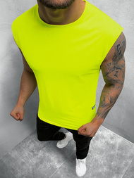 Koszulka bez rękawów męska żółty-neon OZONEE O/1265Z