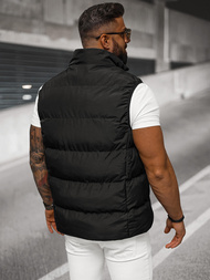 Kamizelka męska pikowana czarna OZONEE JS/18M1159/392