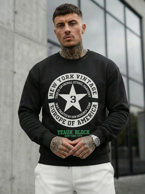 Bluza męska czarna OZONEE JS/8B1768/3