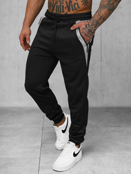 Spodnie dresowe męskie czarne OZONEE JS/15K1813/3