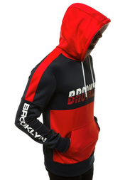 Толстовка з капюшоном чоловіча темно-синій червоний OZONEE JS/DD20127