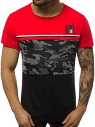 T-Shirt męski czerwony OZONEE JS/SS10979