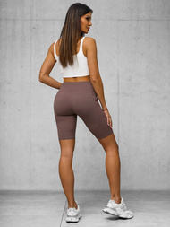 Legginsy krótkie damskie kolarki śliwkowe OZONEE JS/XY24003S