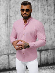 Класична сорочка чоловіча Яскраво-Рожева OZONEE O/V37