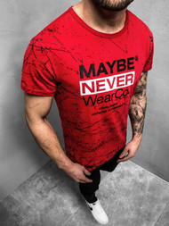 T-Shirt męski czerwony OZONEE JS/SS10915Z