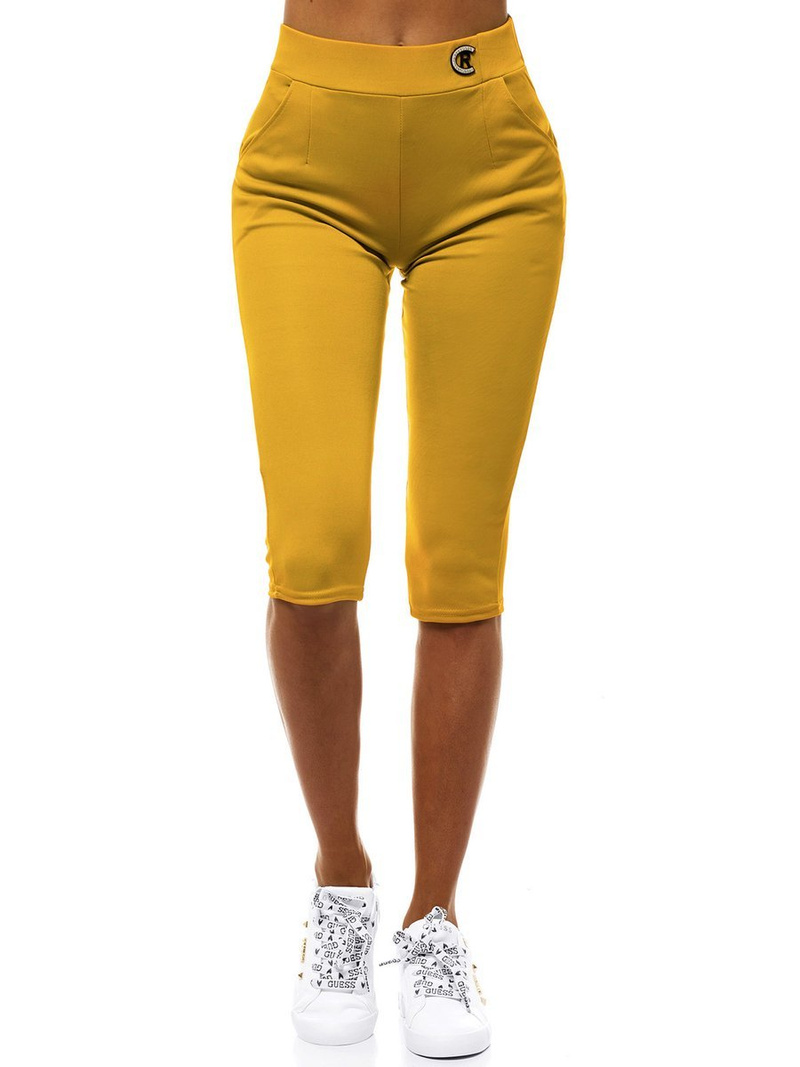 Legginsy krótkie damskie camelowe OZONEE JS/1027/B10