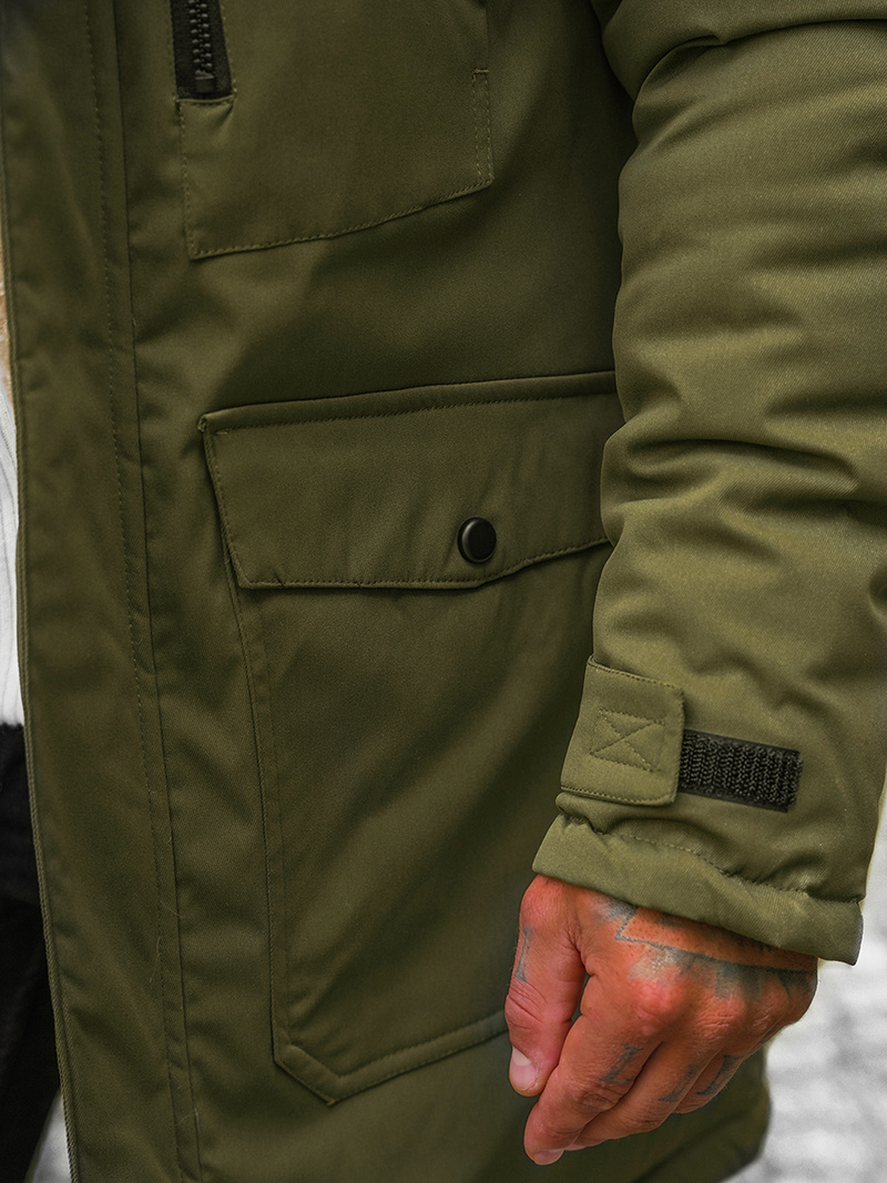 Kurtka zimowa męska zielona OZONEE JS/22M37/136