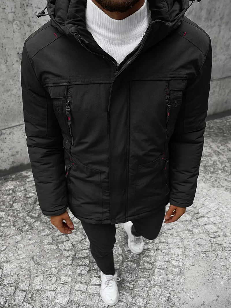 Kurtka zimowa męska czarna OZONEE JS/M713/392