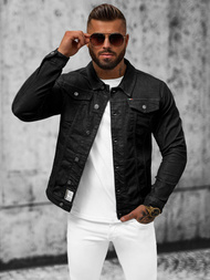 Kurtka męska jeansowa czarna OZONEE NB/MJ510NZ