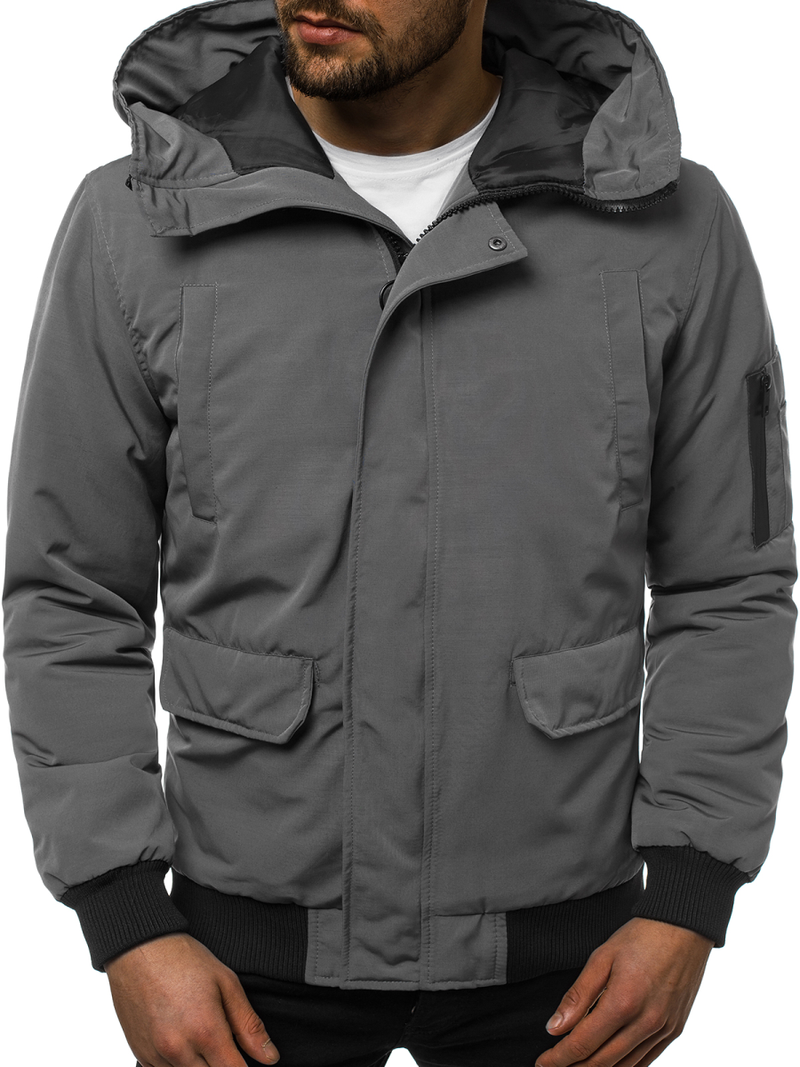 Kurtka męska zimowa szara OZONEE JS/2019005