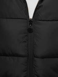 Стьобаний жіночий жилет чорно-срібляста OZONEE O/H1121/61