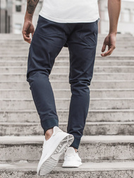 Spodnie męskie joggery granatowe OZONEE A/1003