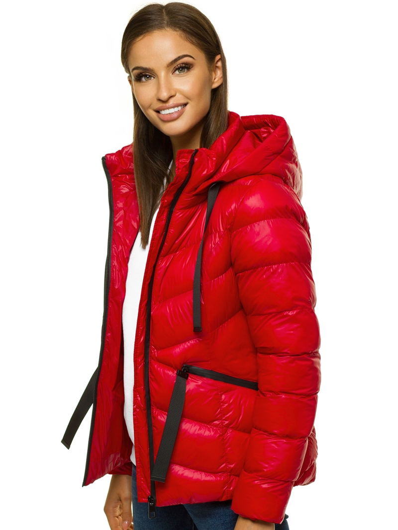 Kurtka zimowa damska czerwona OZONEE JS/M23066/1