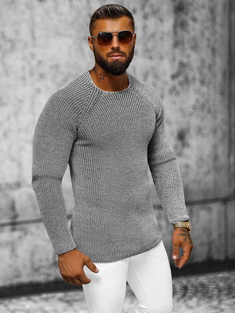 Sweter męski szary OZONEE L/2492