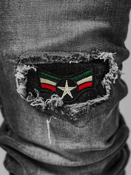 Spodnie jeansowe męskie szare OZONEE NB/MP0167G