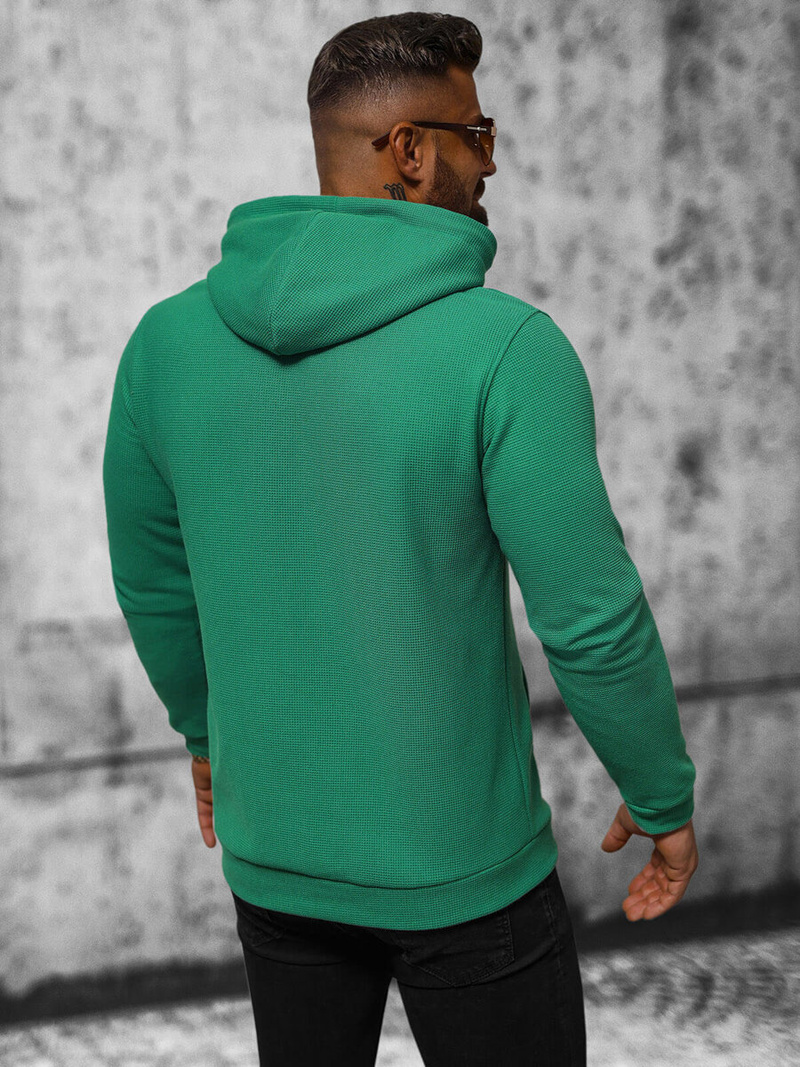 Bluza z kapturem męska zielona OZONEE O/TB2216