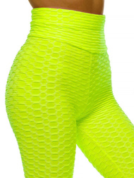 Legginsy damskie żółto-neonowe OZONEE JS/YW88024/26